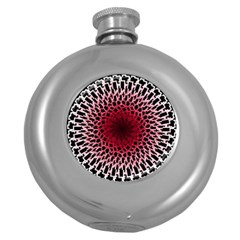 Gradient Spirograph Round Hip Flask (5 Oz) by JayneandApollo