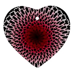 Gradient Spirograph Heart Ornament (two Sides)