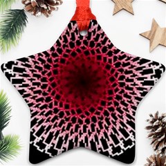 Gradient Spirograph Star Ornament (two Sides) by JayneandApollo