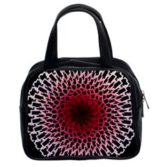 Gradient Spirograph Classic Handbag (two Sides) by JayneandApollo