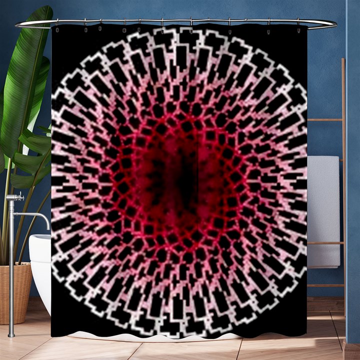 Gradient Spirograph Shower Curtain 60  x 72  (Medium) 