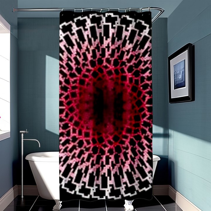 Gradient Spirograph Shower Curtain 36  x 72  (Stall) 