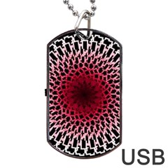 Gradient Spirograph Dog Tag Usb Flash (one Side)