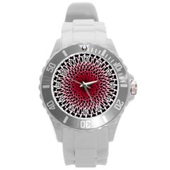 Gradient Spirograph Round Plastic Sport Watch (l) by JayneandApollo