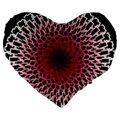 Gradient Spirograph Large 19  Premium Heart Shape Cushions by JayneandApollo