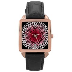 Gradient Spirograph Rose Gold Leather Watch  by JayneandApollo