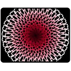 Gradient Spirograph Double Sided Fleece Blanket (medium)  by JayneandApollo