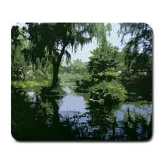 Away From The City Cutout Painted Large Mousepads by SeeChicago