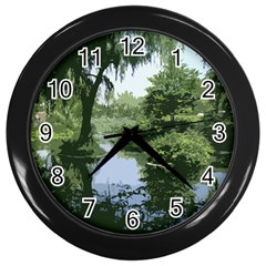 Away From The City Cutout Painted Wall Clock (black)