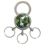 Away From the City Cutout Painted 3-Ring Key Chain Front