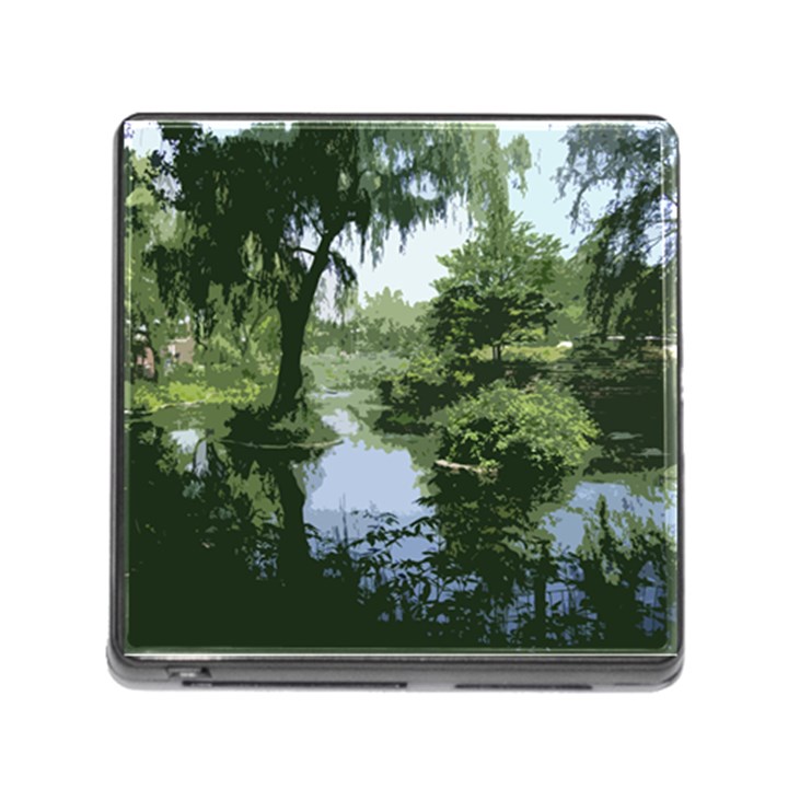 Away From the City Cutout Painted Memory Card Reader (Square 5 Slot)