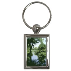 Away From The City Cutout Painted Key Chain (rectangle) by SeeChicago