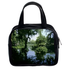 Away From The City Cutout Painted Classic Handbag (two Sides) by SeeChicago