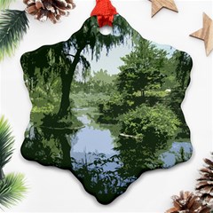 Away From The City Cutout Painted Ornament (snowflake) by SeeChicago