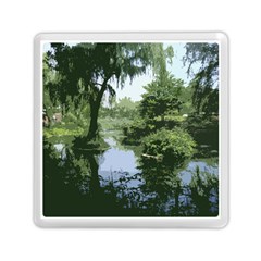 Away From The City Cutout Painted Memory Card Reader (square) by SeeChicago