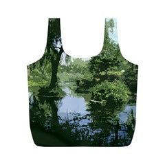 Away From The City Cutout Painted Full Print Recycle Bag (m) by SeeChicago