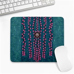 Japanese Sakura Blossoms On The Mountain Large Mousepads by pepitasart