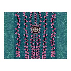 Japanese Sakura Blossoms On The Mountain Double Sided Flano Blanket (mini)  by pepitasart