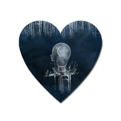 Awesome Light Bulb Heart Magnet by FantasyWorld7