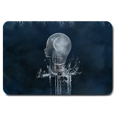 Awesome Light Bulb Large Doormat  by FantasyWorld7