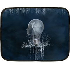 Awesome Light Bulb Double Sided Fleece Blanket (mini) 