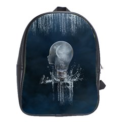 Awesome Light Bulb School Bag (large) by FantasyWorld7