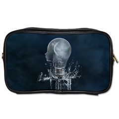 Awesome Light Bulb Toiletries Bag (one Side) by FantasyWorld7