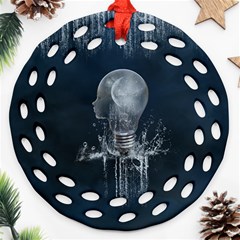 Awesome Light Bulb Ornament (round Filigree) by FantasyWorld7