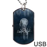 Awesome Light Bulb Dog Tag USB Flash (Two Sides) Front