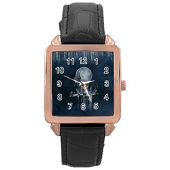 Awesome Light Bulb Rose Gold Leather Watch  by FantasyWorld7