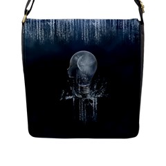 Awesome Light Bulb Flap Closure Messenger Bag (l) by FantasyWorld7