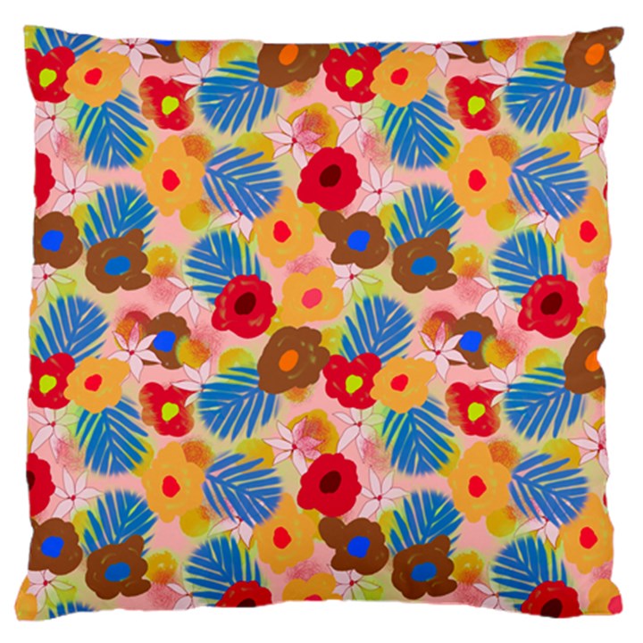 Happy Flowers Standard Flano Cushion Case (Two Sides)