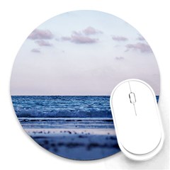 Pink Ocean Hues Round Mousepads by TheLazyPineapple