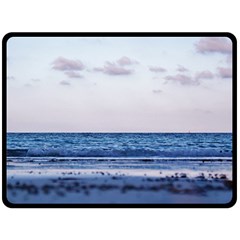 Pink Ocean Hues Fleece Blanket (large)  by TheLazyPineapple