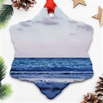 Pink Ocean Hues Snowflake Ornament (Two Sides) Front