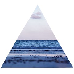 Pink Ocean Hues Wooden Puzzle Triangle