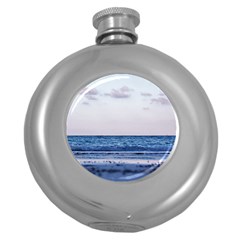 Pink Ocean Hues Round Hip Flask (5 Oz) by TheLazyPineapple