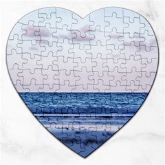 Pink Ocean Hues Jigsaw Puzzle (heart) by TheLazyPineapple