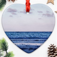 Pink Ocean Hues Ornament (heart)