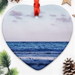 Pink Ocean Hues Heart Ornament (Two Sides) Front