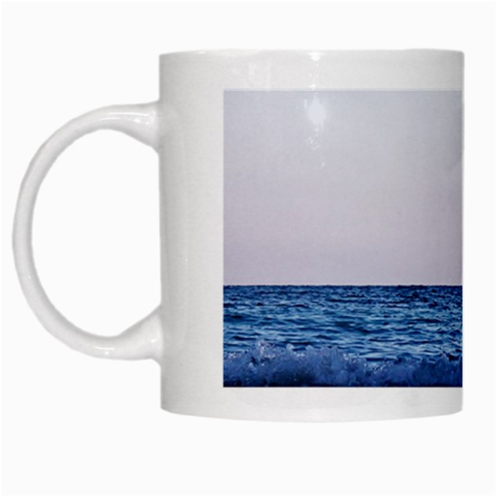 Pink Ocean Hues White Mugs