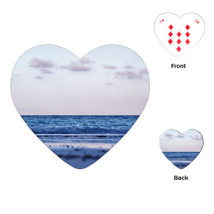 Pink Ocean Hues Playing Cards Single Design (Heart)