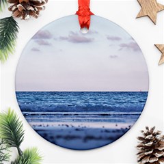 Pink Ocean Hues Round Ornament (two Sides)