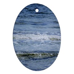 Typical Ocean Day Oval Ornament (two Sides)