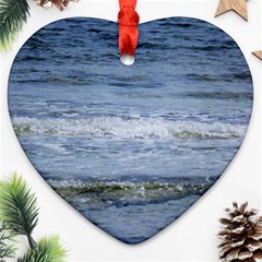 Typical Ocean Day Heart Ornament (two Sides)