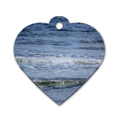 Typical Ocean Day Dog Tag Heart (one Side) by TheLazyPineapple