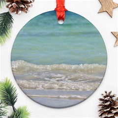 Minty Ocean Round Ornament (two Sides)