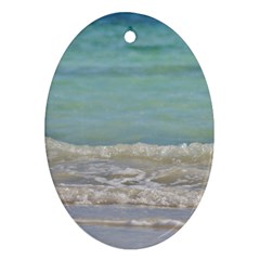 Minty Ocean Oval Ornament (two Sides)