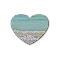 Minty Ocean Rubber Coaster (heart)  by TheLazyPineapple