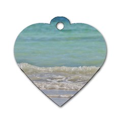 Minty Ocean Dog Tag Heart (one Side) by TheLazyPineapple